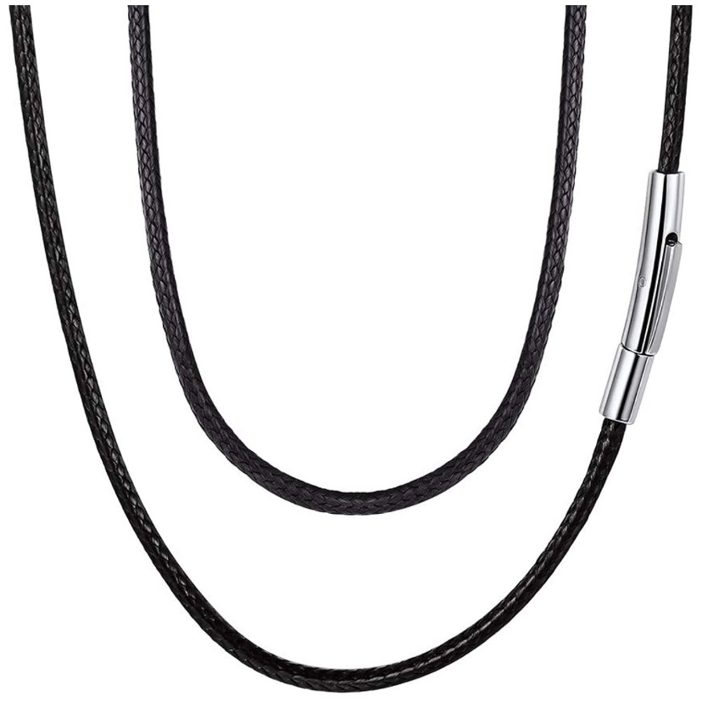 Faithheart braided cord necklace 16”